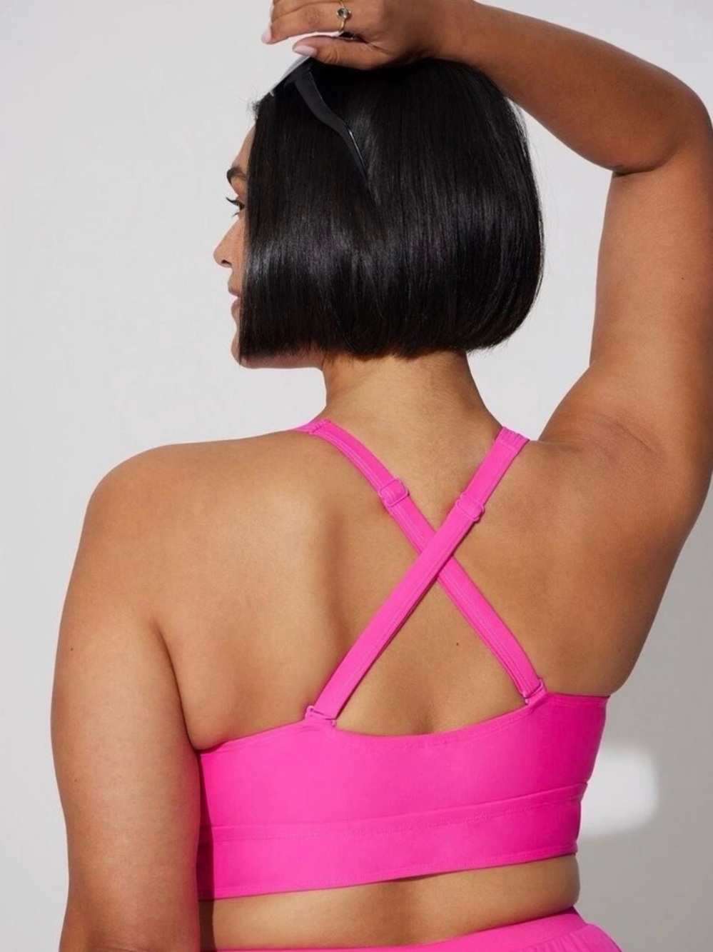 Torrid Bright Pink Wireless Triangle Bikini Top - Picture 3 of 6